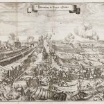 Obléhání Prahy Švédy v říjnu 1648 (Theatri Europaei Sechster und letzter Theil, Frankfurt am Main 1663)