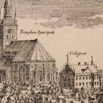 Strängnäs kolem roku 1700 (Erik Dahlberg, Svecia Antiqua et Hodierna, facsimile, 1983)